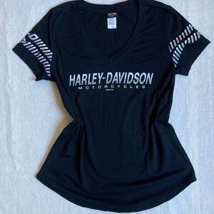 Harley-Davidson Women's Black V-Neck Top